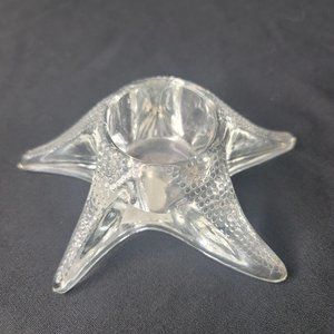 Clear Glass Tea Light Candle Holder 5 Legged Starfish by Carolina Designs